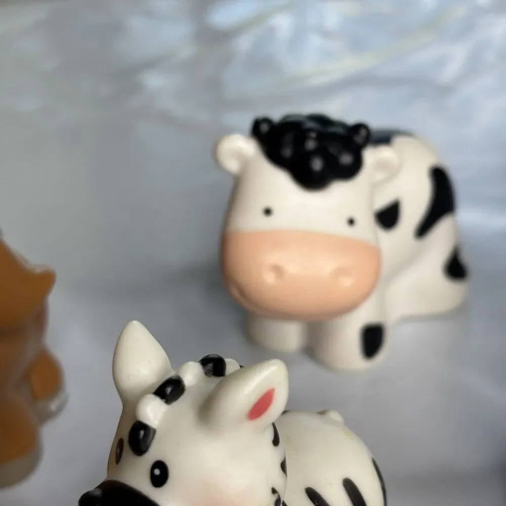 Fisher-Price Little People Farm Animal Figures Lot Cow Dog Sheep‎ Zebra Goat Toy